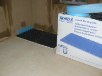Noppenplatten für die Fußbodenheizung