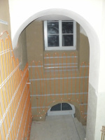 Wandheizung im Treppenhaus