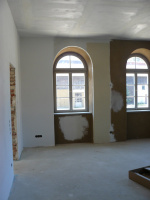 Grundierung und Farbprobe