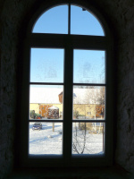 Blick auf den Hof mit Taubenhaus (7.12.2012)