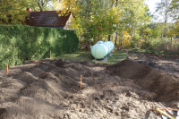 Beginn der Erdauffüllung